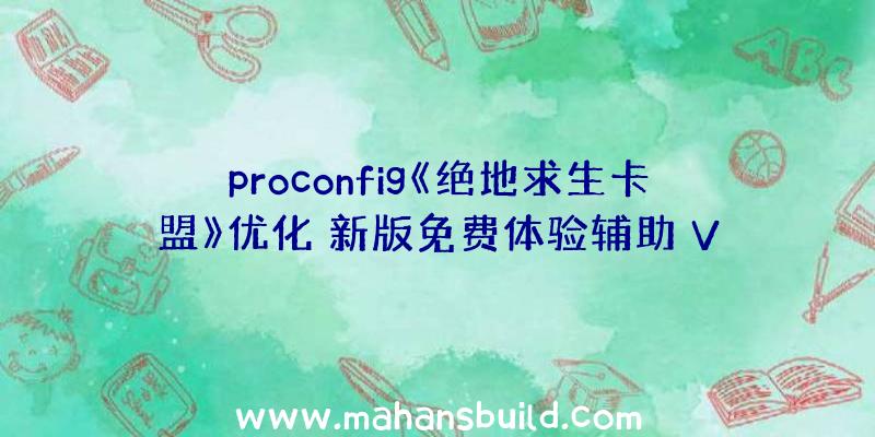 proconfig《绝地求生卡盟》优化